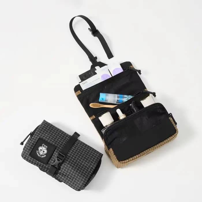 Trousse de Toilette de Voyage Portable, Sac de Rangement Étanche Suspendable pour la Randonnée et les Courts Voyages, Soins de la Peau