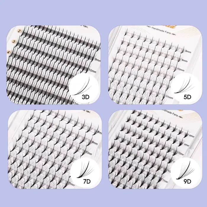 AGUUD cils vaporeux préfabriqués russie ventilateurs de Volume Extension de cils 3D/5D/7D/9D Sandwic