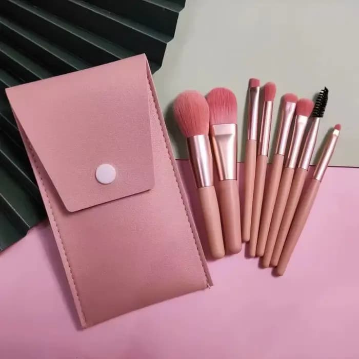 Ensemble de pinceaux à maquillage à poils doux Macaron