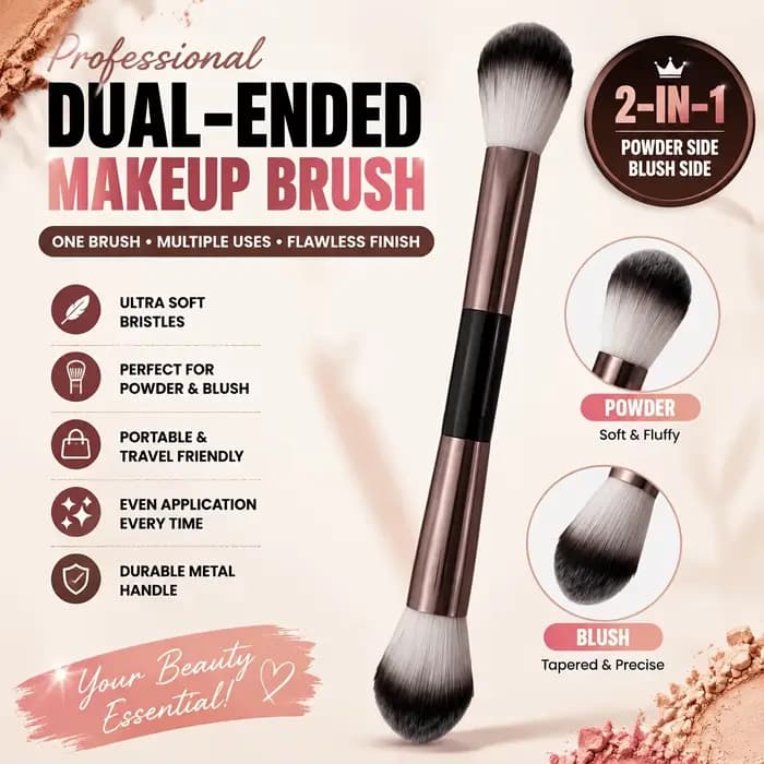 Pinceau de maquillage, pinceau à poudre, pinceau à blush, pinceau à poudre libre, manche en métal pr