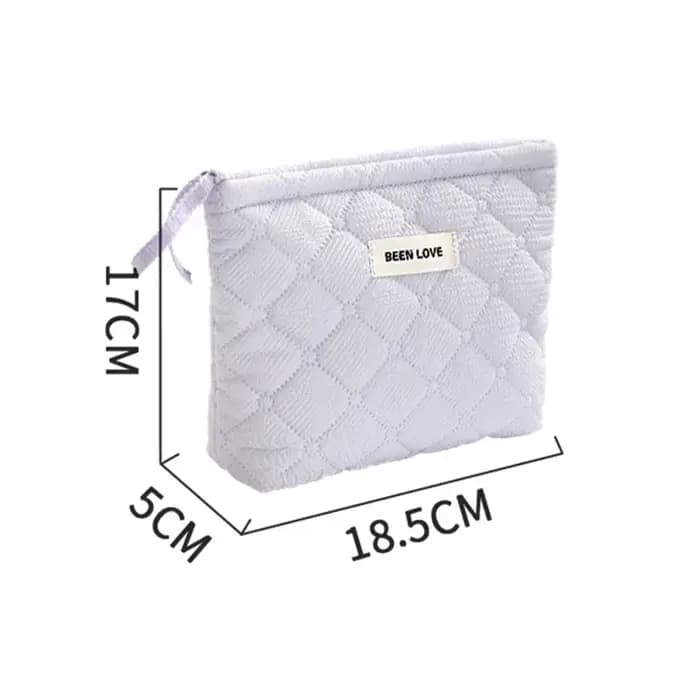 Trousse de Maquillage Matelassurera en Coton pour Femme