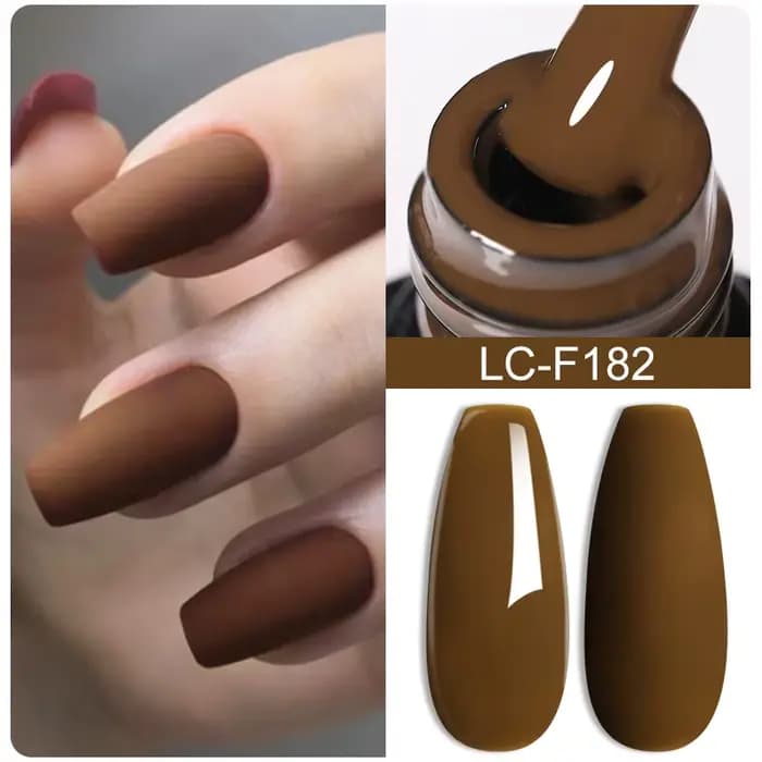 LIToxique-Verhéritage à Ongles Gel pour Manucure, Brun Foncé, Série de Documents, Chocolat, Vin, Rou