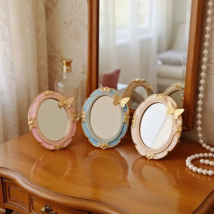 Miroir de maquillage rétro portable