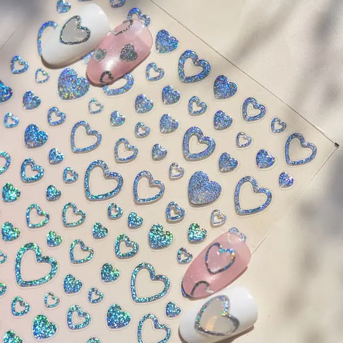 Autocollant 5D en dentelle avec nœud papillon rose et blanc, cœur d'amour, cristal de fraise, strass