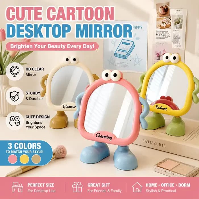 Miroir de maquillage portable HD pour bureau