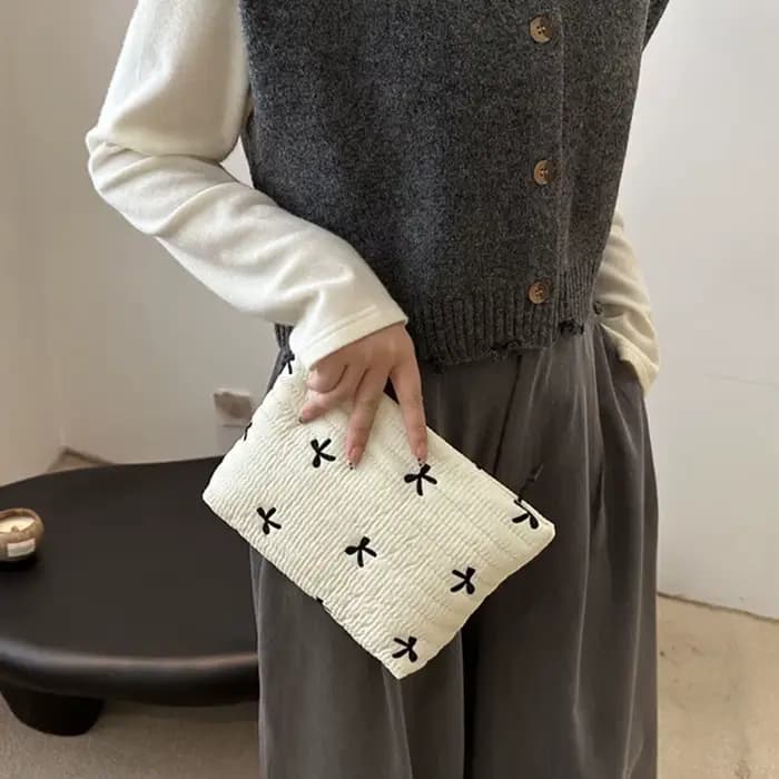 Trousse de maquillage mignonne avec fermeture éclair