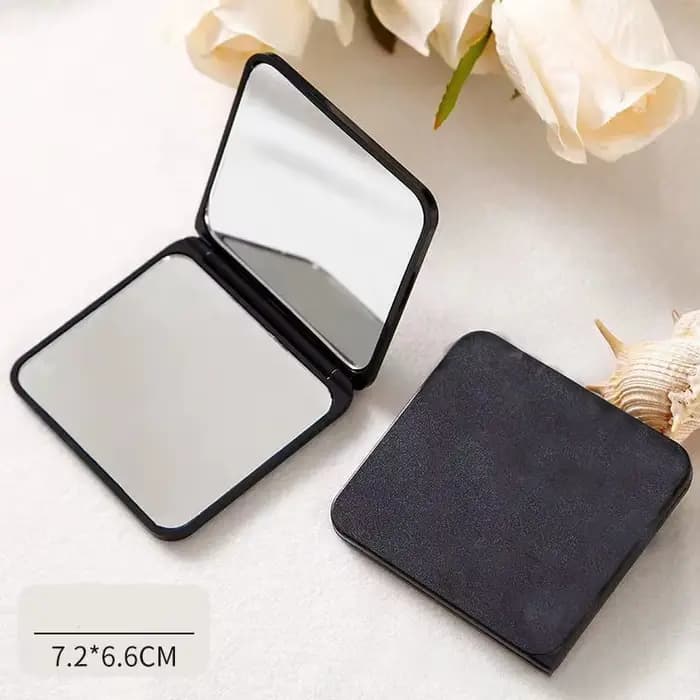 Mini miroir de maquillage double face pour filles, carré, portable, mignon, sac à main, compact, plusieurs couleurs, cadeau