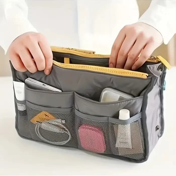 Trousse de toilette de voyage pour hommes et femmes. Tissu Oxford léger et durable avec poches zippées
