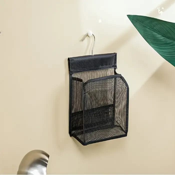 Sac de toilette suspendu en maille PVC