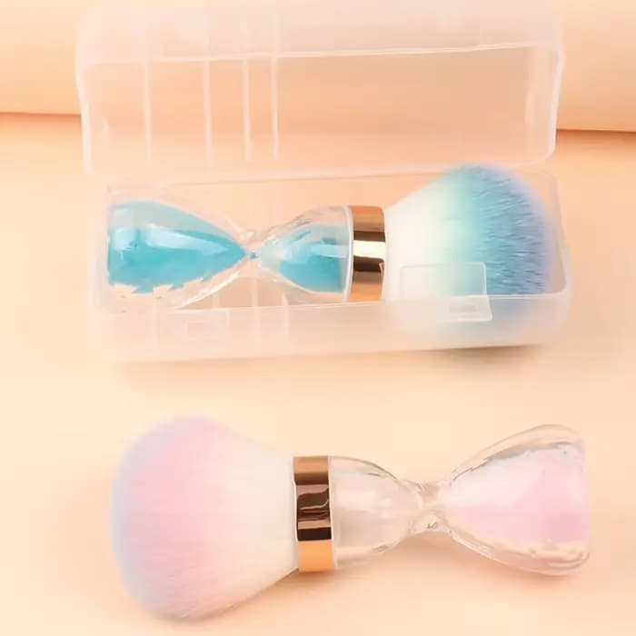 Sablier brosse à poudre pour ongles tête de champignon pinceau de maquillage