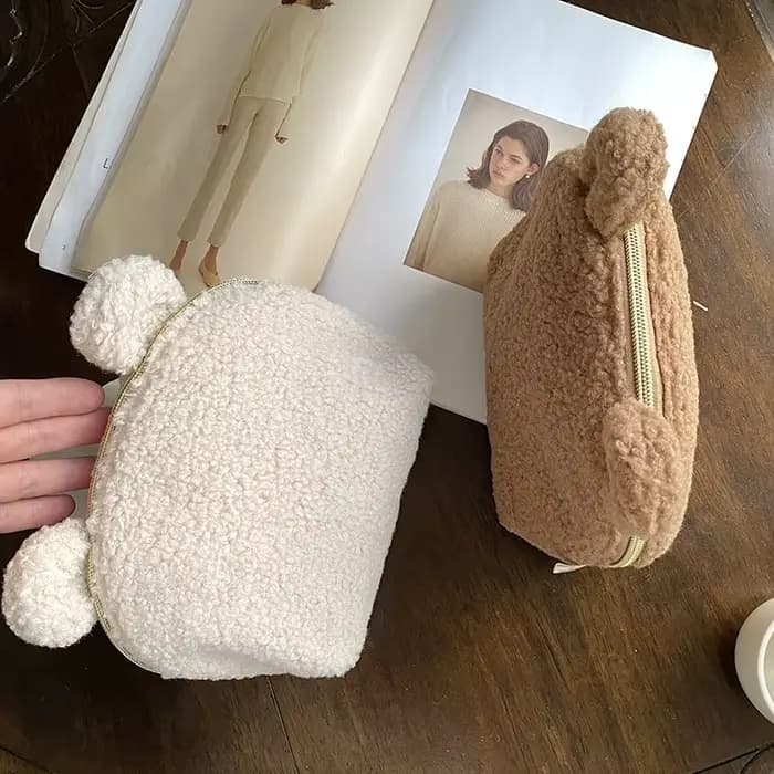 Trousse de maquillage personnalisée Teddy Sherpa