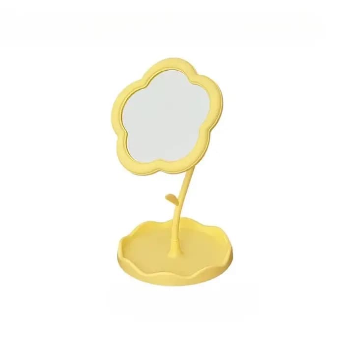 Miroir créatif en forme de fleur pour décoration de maquillage de vanité de bureau