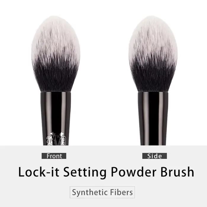 Kat Von D-pinceau de maquillage 20 pinceau à poudre cheveux en fibres douces élégant manche noir pinceaux de maquillage de marque pour femme