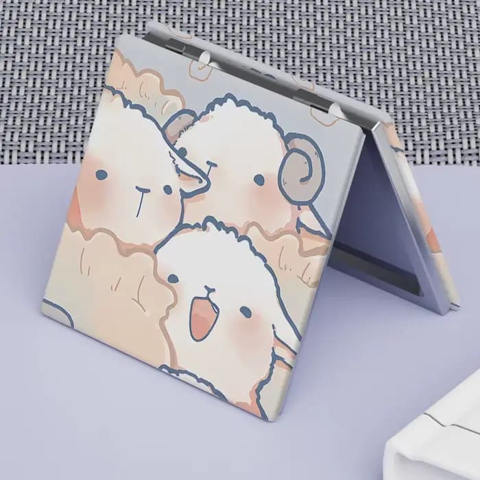 Mini miroir de maquillage pliable en cuir PU pour filles