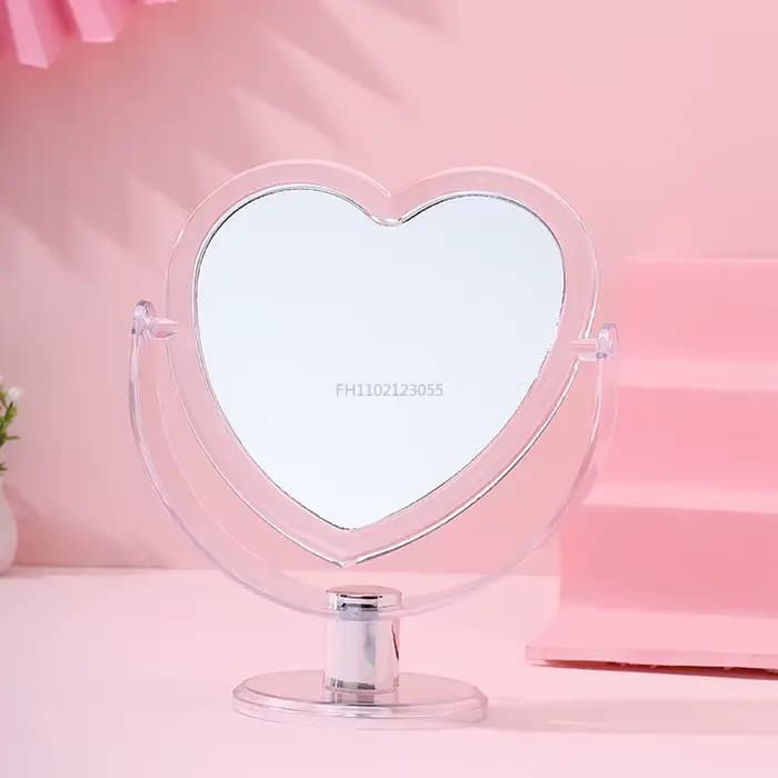Miroir Cosmétique en Forme de Cœur de Style Coréen