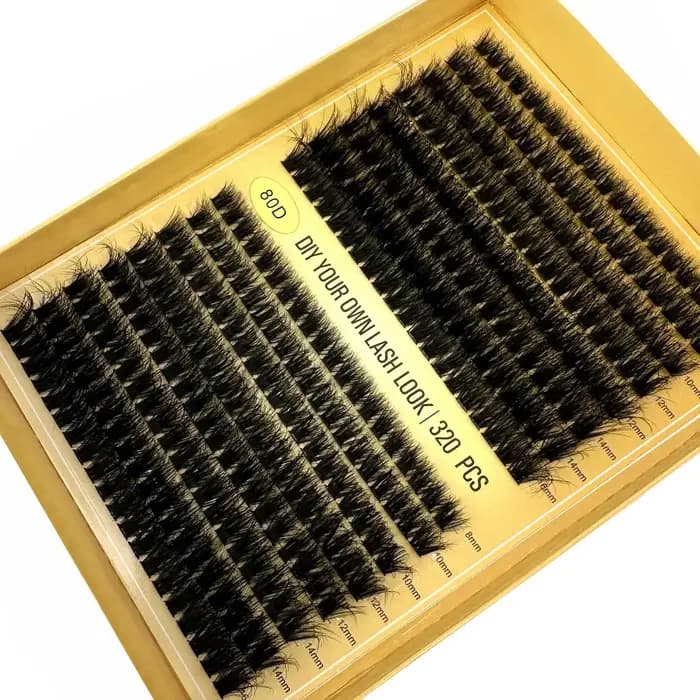 320Ps bricolage 5D grappes de cils moelleuses 60D 80D 100D
